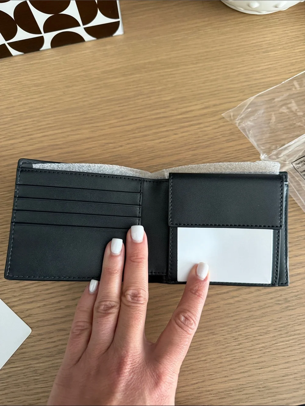 Michael Kors Black Pebbled Leather Bifold Wallet with Gold Logo